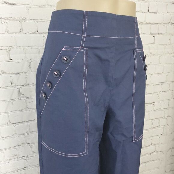 Rebecca Taylor Linen Cropped Pant 2 - Picture 2 of 8